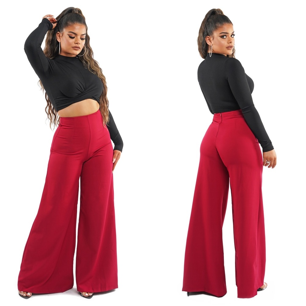 High Waist Wide Leg Palazzo Pants